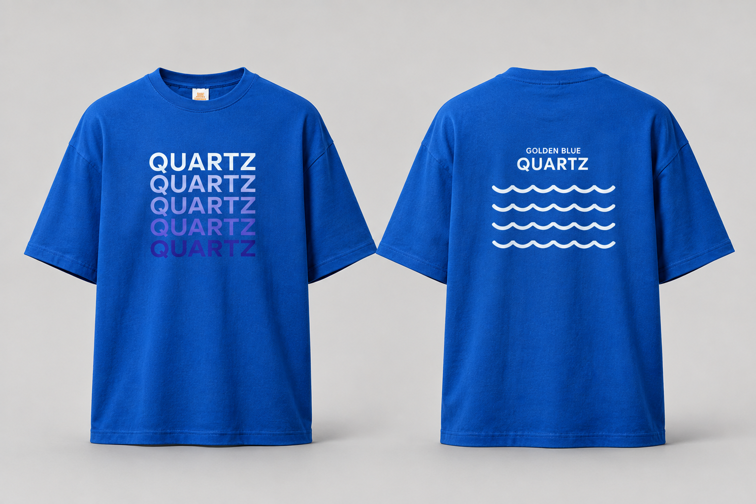 Golden Blue Quartz blue tee